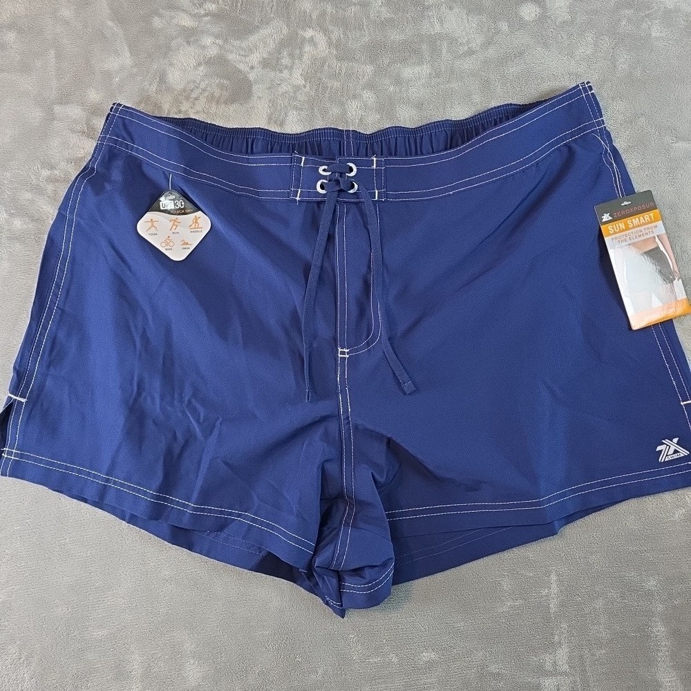 zeroxposur Sun Smart Board Shorts Navy Blue Women's Size 0X Yoga Run Paddle Bike